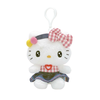 Sanrio Gingham Denim Plush Keychain