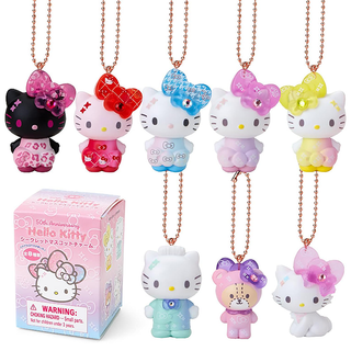 Hello Kitty 50th Anniversary Fashionable Ribbons Keychain Figurine Blind Box