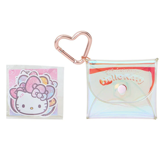 Hello Kitty 50th Anniversary Fashionable Ribbons Sticker and Pouch Set