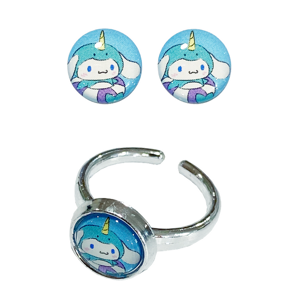 Sanrio Ice Island Stick-On Earrings and Ring Set – JapanLA
