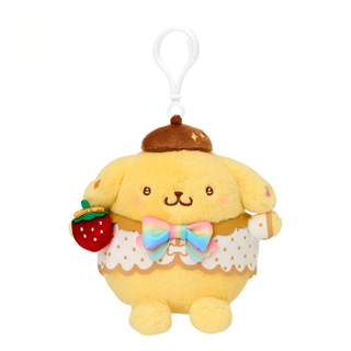 Sanrio Strawberry News 50th Rainbow Plush Keychain
