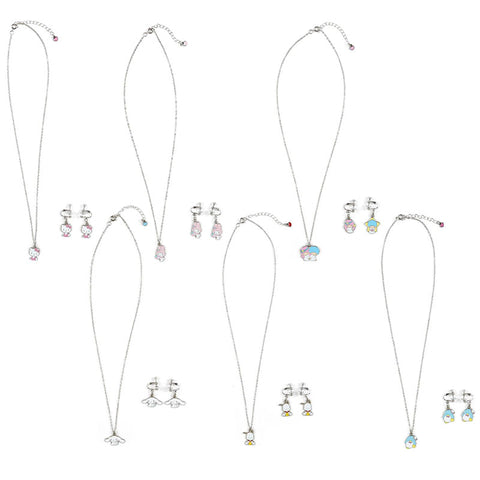 Sanrio Retro Necklace & Earrings Set