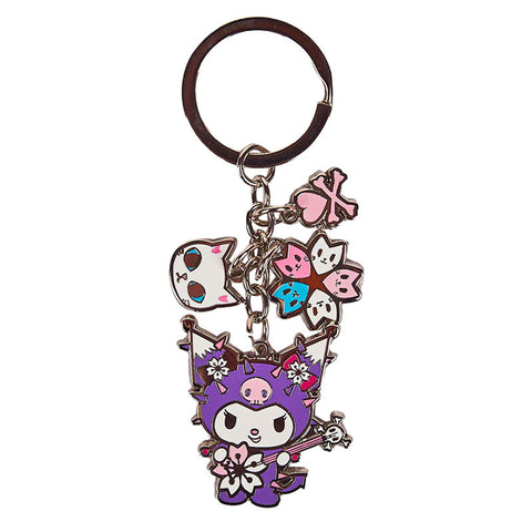 tokidoki x Hello Kitty and Friends Sakura Festival Kuromi Charm Keychain