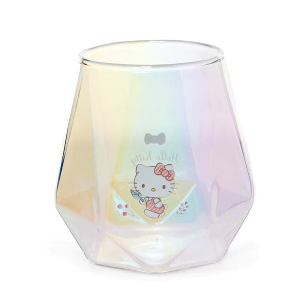 Floral Kitty Glass Cup
