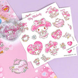 Sanrio Keyring and Sticker Set