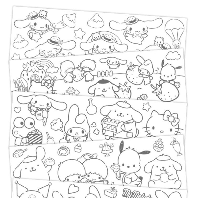 Compra online de Adesivos para colorir de rolo de personagens Sanrio 2