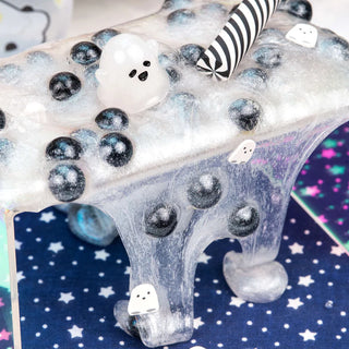 Liquid Ghost Boba Clear Slime