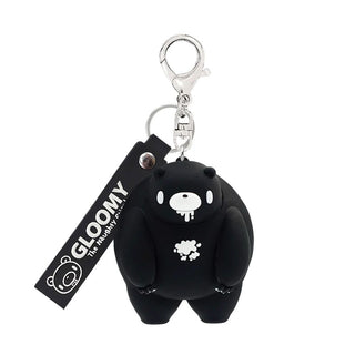 black gloomy bear chubby vinyl keychain