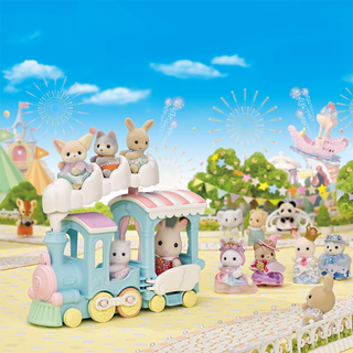 Calico Critters Floating Cloud Rainbow Train