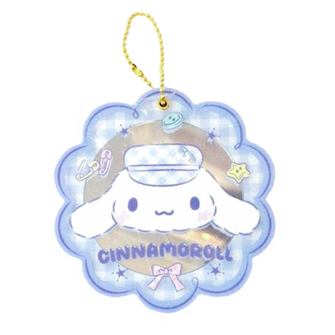 Cinnamoroll & Milk Gingham Hat Die-Cut Mirror