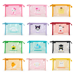 Sanrio Clear Gingham Zipper Pouch