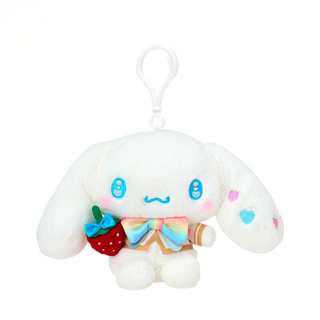 Sanrio Strawberry News 50th Rainbow Plush Keychain