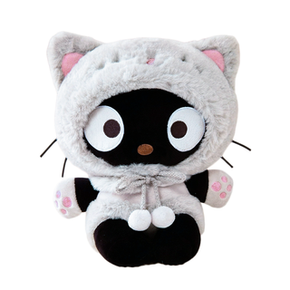 Chococat Fuzzy Gray Cat Plush