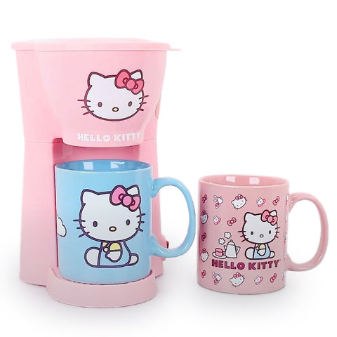 Hello Kitty Coffee Maker with 2 Mugs Gift Set