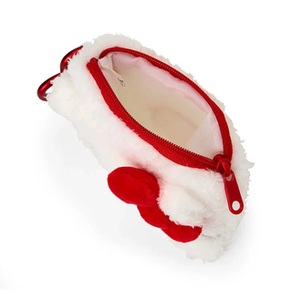 Sanrio Fluffy Plush Mini Pouch with Carabiner