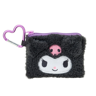 Sanrio Fluffy Plush Mini Pouch with Carabiner