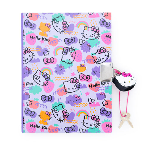 Hello Kitty Colorful Street Art Locking Diary