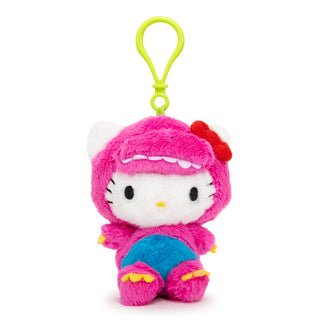 Hello Kitty dressed as dinosaur plush mascot bag charm clip