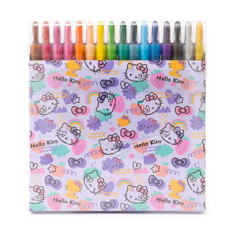 Hello Kitty Colorful Street Art Twist-Up Crayon Set