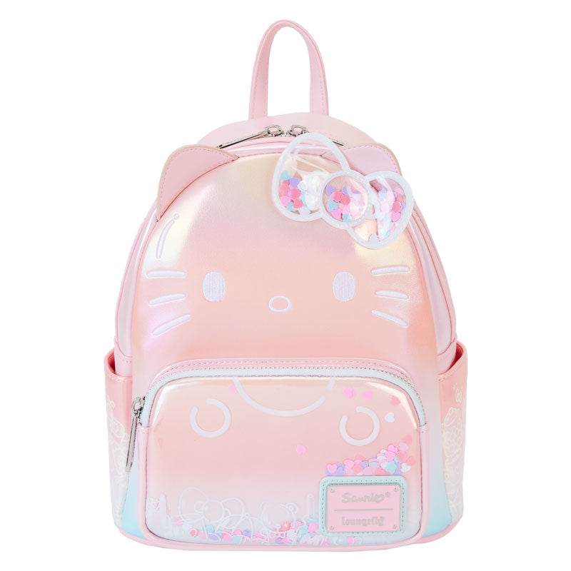 Mini Backpack Clear Heart Backpack Fuzzy Heart Clear Mini Backpack