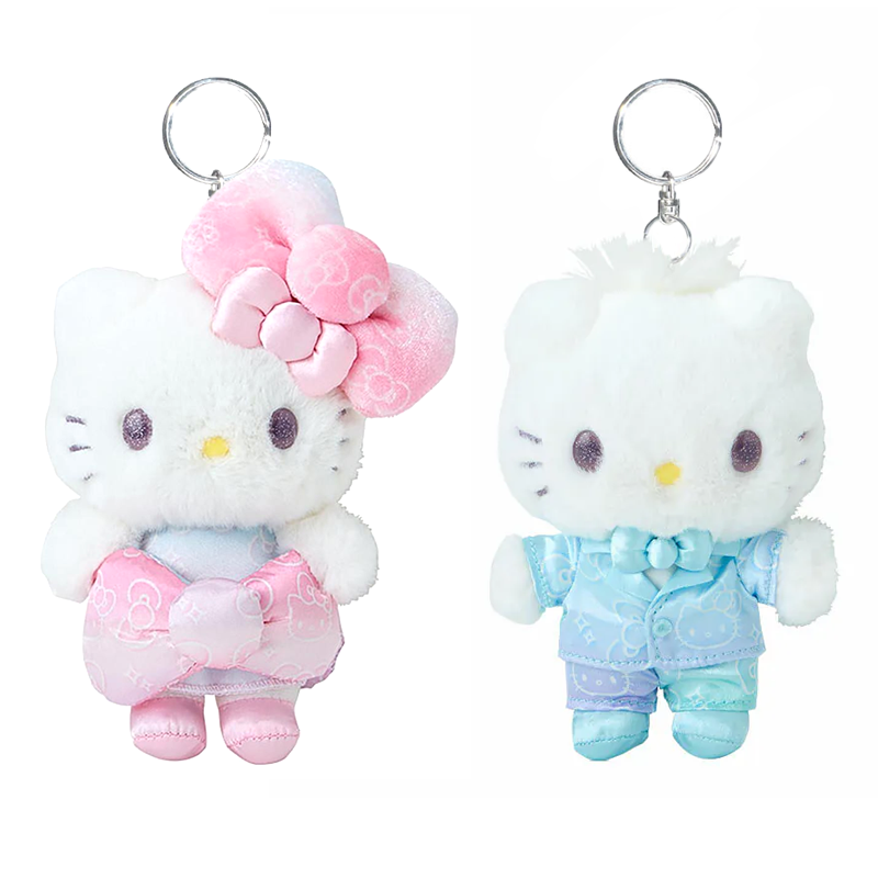 Hello Kitty 50th Anniversary Fashionable Ribbons Plush Mascot Keychain