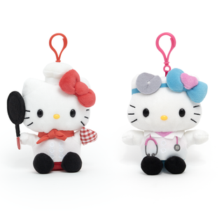 Hello Kitty at Work Plush Keychain