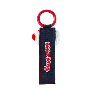 Sanrio Denim Patch Logo Keychain