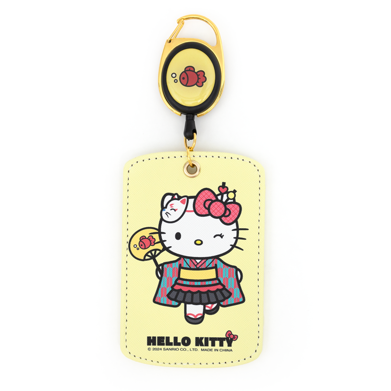 Hello Kitty Japan Girl Key Reel Card Case – JapanLA Hello Kitty Japan Girl Key Reel Card Case – JapanLA