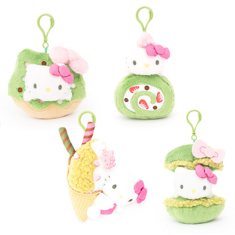 Hello Kitty Matcha Sweets Dessert Mascot Clip-On