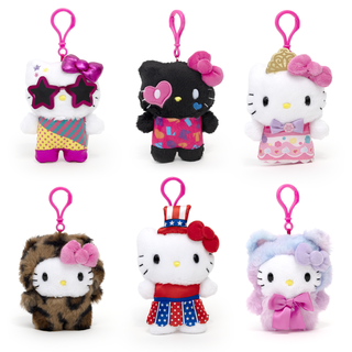 Hello Kitty Outfit Party Plush Keychain
