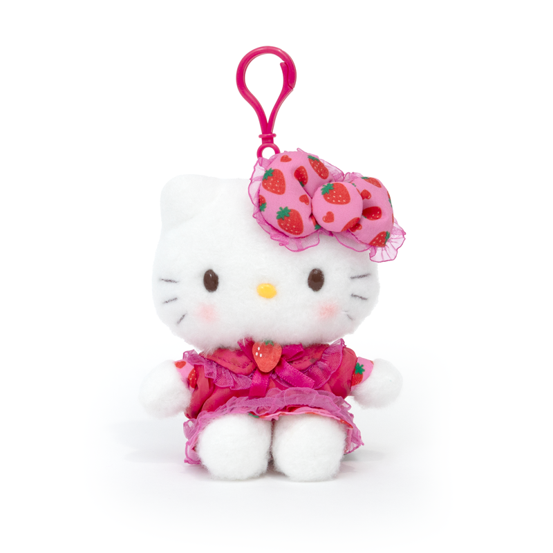 hello kitty pink dress plush Quince Plushie Featuring your favorite characters in adorable fancy outfits complete with bows and ruffles Sanrio Strawberry Dress Plush Mascot