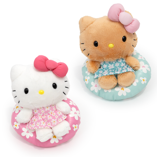 Hello Kitty Flower Swim Ring Bean Doll