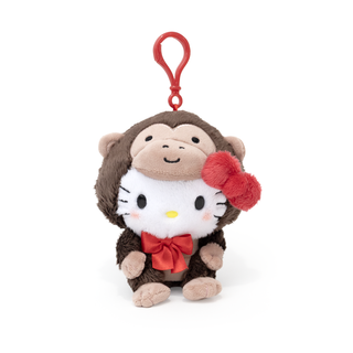 Hello Kitty Zoo Animals Plush Keychain