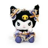 Kuromi Gold Ribbons Plush Mascot Keychain