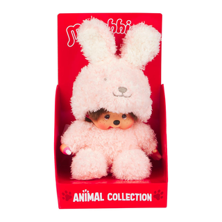 Monchhichi Fluffy Bunny Sitting Plush