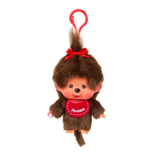 Monchhichi Red Bib Girl Keychain