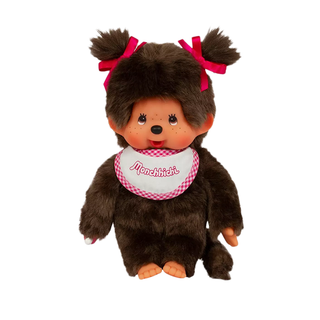 Monchhichi Classic White Bib Girl Plush