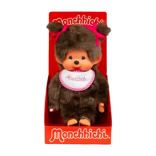 Monchhichi Classic White Bib Girl Plush