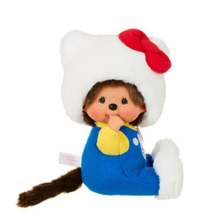Monchhichi Dressed as Hello Kitty 7" Plush Figure