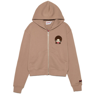 Monchhichi Vintage Brown Zip Up Hoodie