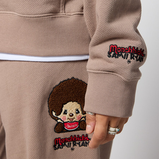 Monchhichi Vintage Brown Zip Up Hoodie
