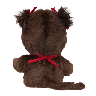 Monchhichi Sitting and Reading Girl Plush