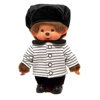 Monchhichi Striped Jacket and Casquette Boy Plush