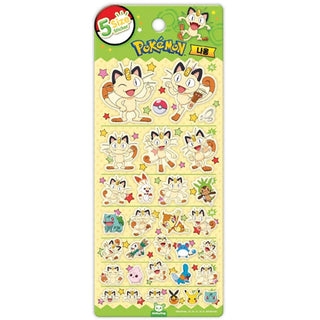 Pokemon Meowth 5-Size Sticker Sheet