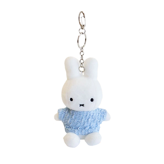 Miffy Sky Blue Tweed Oufit Plush Bag Charm