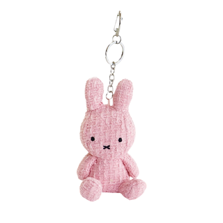 Miffy Pink Tweed Plush Bag Charm