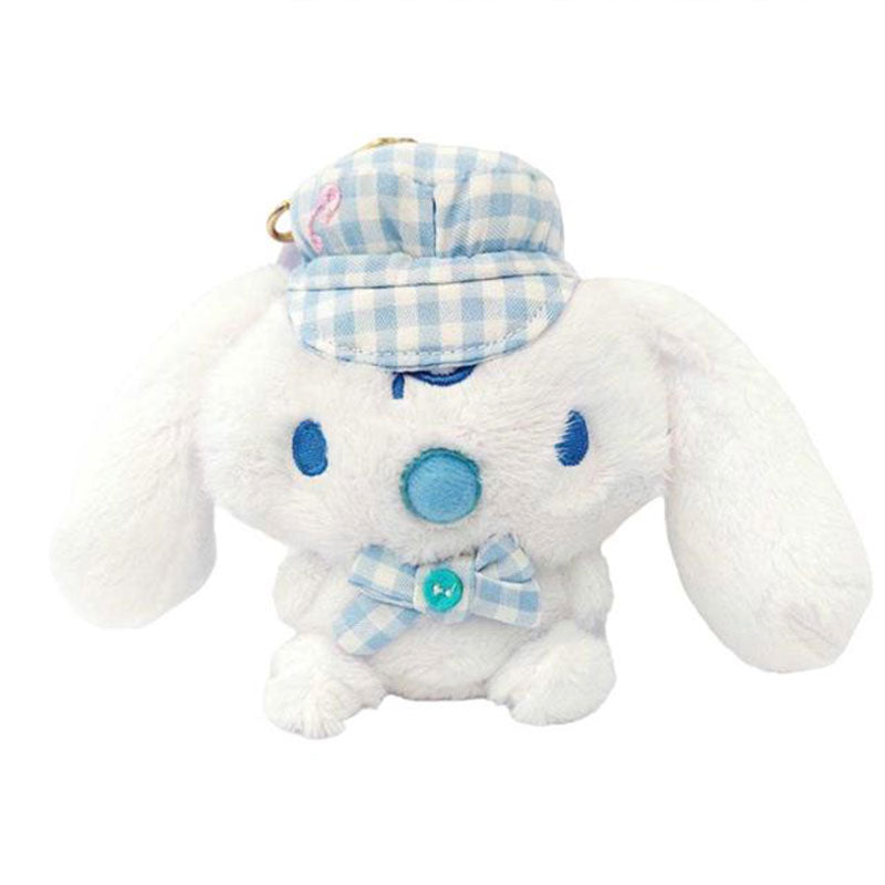 Cinnamoroll Milk Gingham Hat Plush Mascot Keychain JapanLA