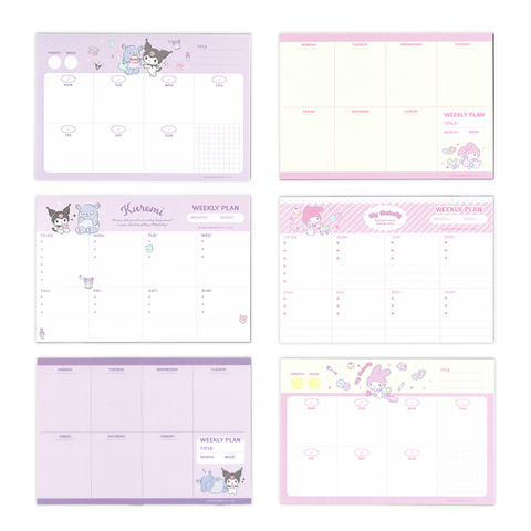 Sanrio Mini Planner Memo Pad Sets