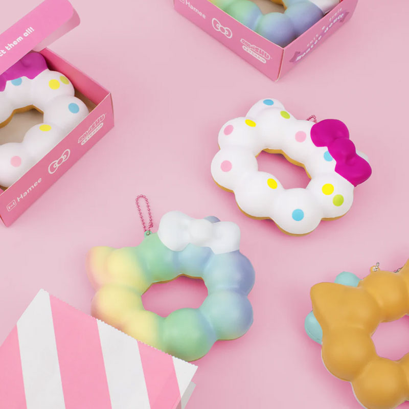 Hello Kitty Mochi Donut SquiSHU Squishy Keychain – JapanLA