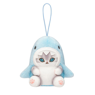 mofusand Shark Meow Pastel Plush Keychain